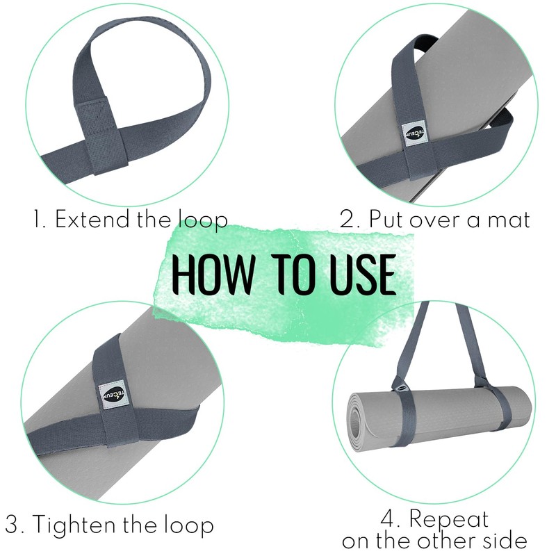 [New 2025] TECEUM Yoga Mat Strap – 30+ Colors –