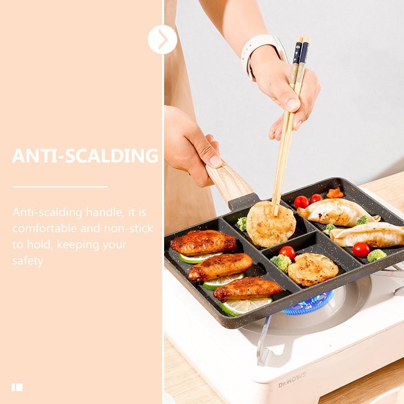 CALLARON Grill Pan for Stove - Nonstick Divided Grill Pan