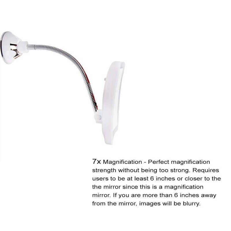 SunplusTrade Makeup Mirror with LED Lights and 7X Magnification, Portable