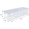 Small 3 Compartment Clear Plastic Stackable Organizer Storage Case for