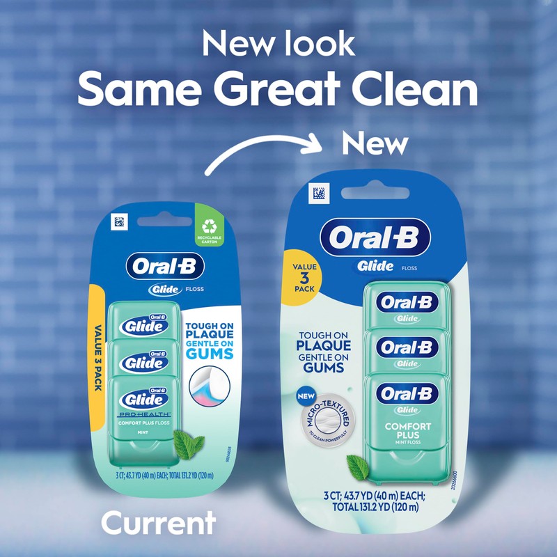 Oral-B Glide Floss Pro-Health 131.2 Yds Mint Value 3-Pack