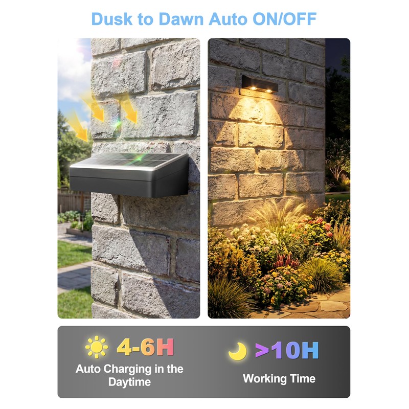 JOFIOS Fence Lights Solar Powered with Remote 12 Pack, Warm