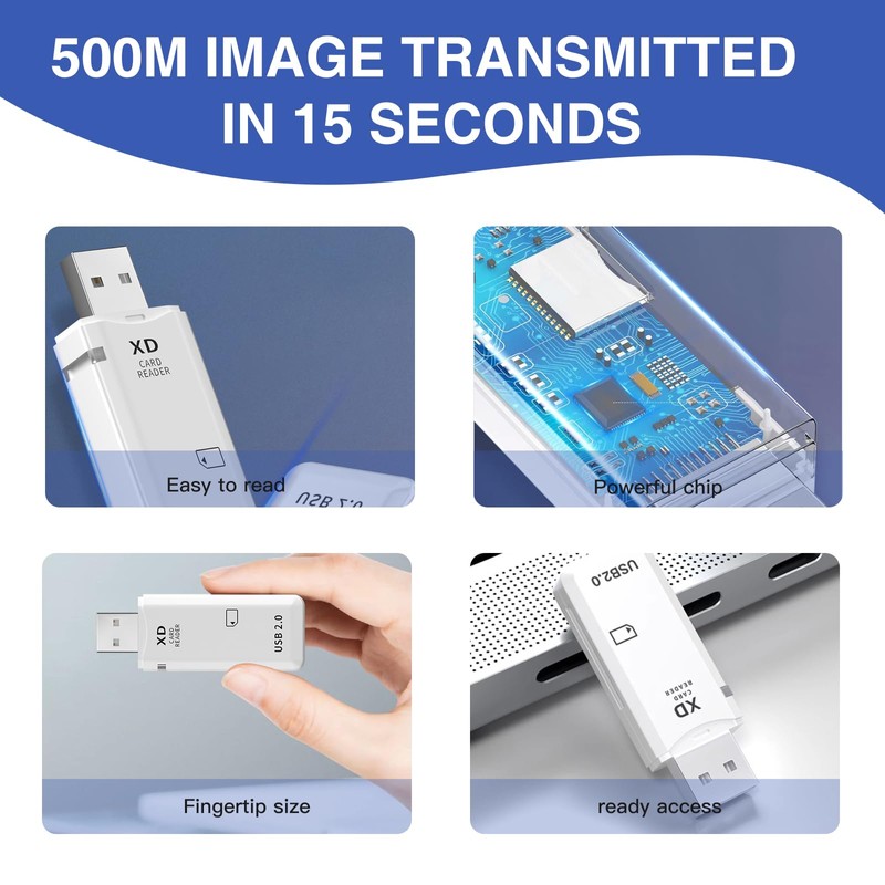 Ninnyi Usb 2.0 Xd Portable Flash Card Reader, Xd Picture