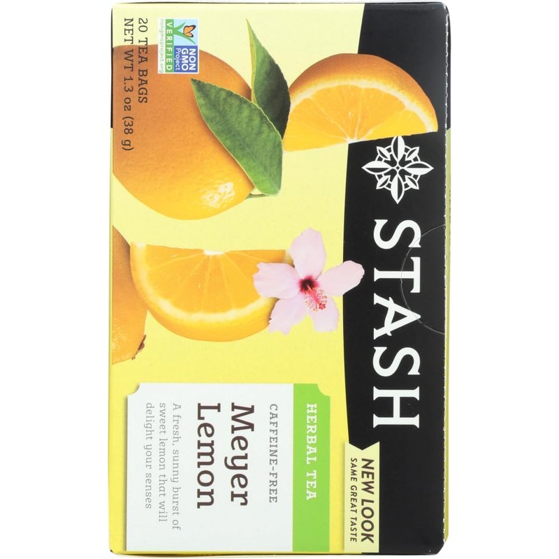 Stash Meyer Lemon Blossom Herbal Tea, Tea Bags, 20-Count Boxes