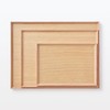 MUJI MDC80A2S Wooden Square Tray, Natural, Approx. Width 13.8 x