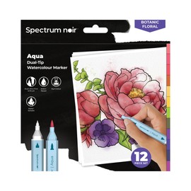 Crafter's Companion - Aqua Dual Tip Watercolour Markers - Botanic Floral by Spectrum Noir