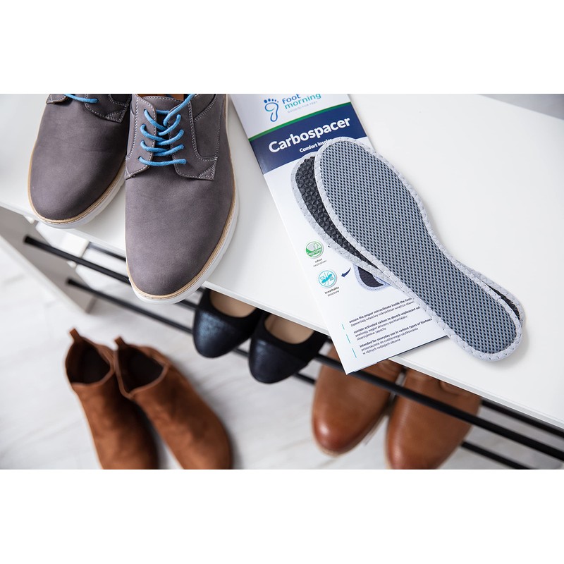 Carbospacer Foot Morning Odor Eliminating Insoles with Activated Carbon for
