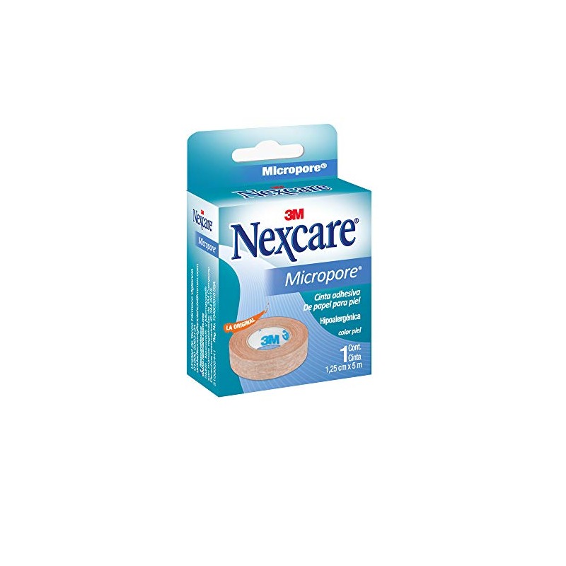 Nexcare 3M, Cinta Microporosa Hipoalergénica, Transpirable y Fácil de Remover,