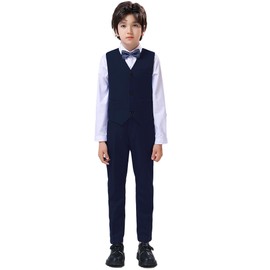 NaineLa Conjunto de trajes formales para niño, 2 piezas azul marino., 12 Años