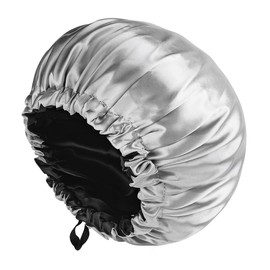 Men's Double-Layer Sleep Cap – Reversible Soft Satin Night Hat, Adjustable Elastic Beanie for Hair Protection, Lightweight Breathable Sleepwear Cap