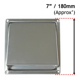 Spares2go Stainless Steel Cowled External Extractor Wall Vent Outlet with Cushioned Non Return Flap (125mm, 5")