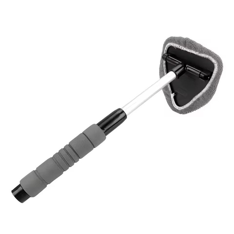 Telescopic Microfiber Windshield Cleaning Tool with Reusable Pad and Replacement