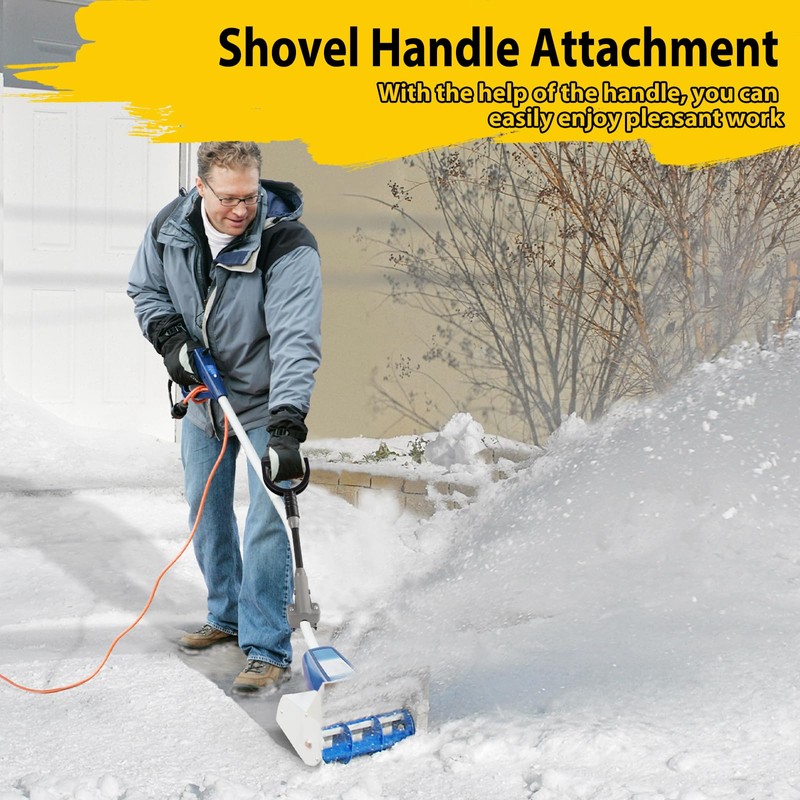 Universal Shovel Handle, Strain-Reducing Elasticity Snow Shovel Handle Ergonomic Back