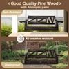 ZZW Wooden Porch Swing Heavy Duty 550 LBS Outdoor Patio