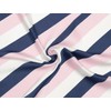 Allegra K 70cm Stripe Print Square Scarves Kerchief Neck Head