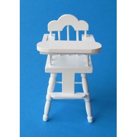 CREAL SàRL Dolls Baby High Chair Dollhouse Furniture Children's Room Miniature 1:12
