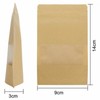 10-200x Stand Up Bag Kraft Paper Seal Packaging Window Zip