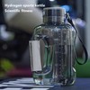 Wasserstoff-Wasserflasche, Wasserstoff-Wasserflasche, 1,5 L, Hohe Kapazität, SPE-PEM-Technologie, Waterionizer-Generator, Wasser-Ionisator-Flasche (Grauschwarz)