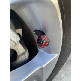Unbranded 2X Black Red Dice Valve Stem Cap BMX Car Truck SUV Bike Motorcycle Bicycle