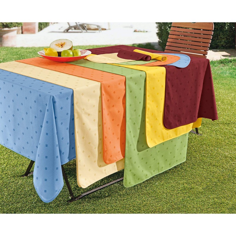 Erwin Müller Washable Tablecloth, Table Linen Neuss in Diamond Design,
