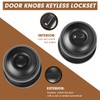RAZCC Privacy Door Knobs, 2 Pack Matte Black Door Knobs