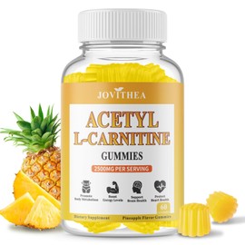Acetyl L-Carnitine Gummies Sugar Free, L-Carnitine Supplement for Adults, High Potency Amino Acids, Support Brain Health, Energy Production & Metabolism, Gluten-Free, Non-GMO, Vegan, 60 Count