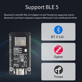 Qarmijaer ESP32-H2 ESP32 H2 Dev KIT Module N4 M 4MB Flash Support Communication Without BLE/Zigbee/Thread, Easy Installation