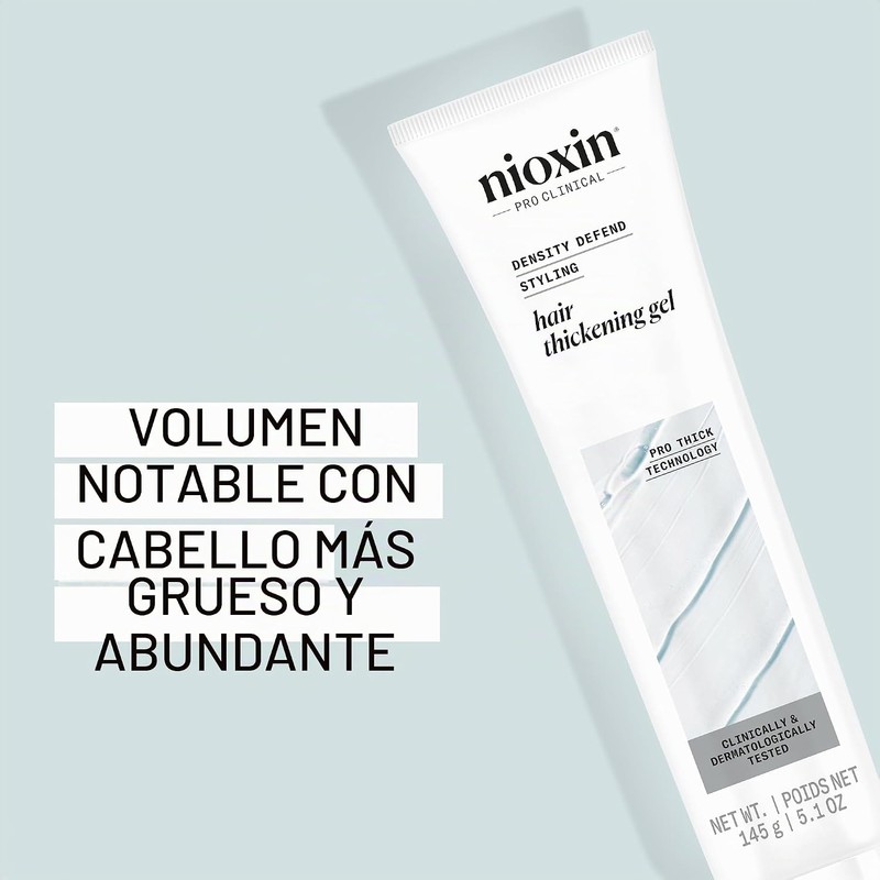 Nioxin Gel para engrosar el cabello 3D, fuerte sujeción y