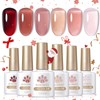 BORN PRETTY Gel Nail Color Set Jelly Transparent Nude Red