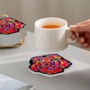 HUANIZI Holographic Coaster Mold for Resin Casting Silicone Resin Coaster