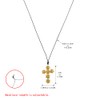 Madison Tyler Flower Cross Pendant Necklace for Women Black Rope