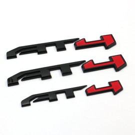 3pack 2019-2025 AT4 Emblems Sierra 3D Badge NamePlate Decal with Strong Adhesive 85002068 Compatible with Canyon Sierra 1500 2500HD 3500HD (Gloss Black Red)