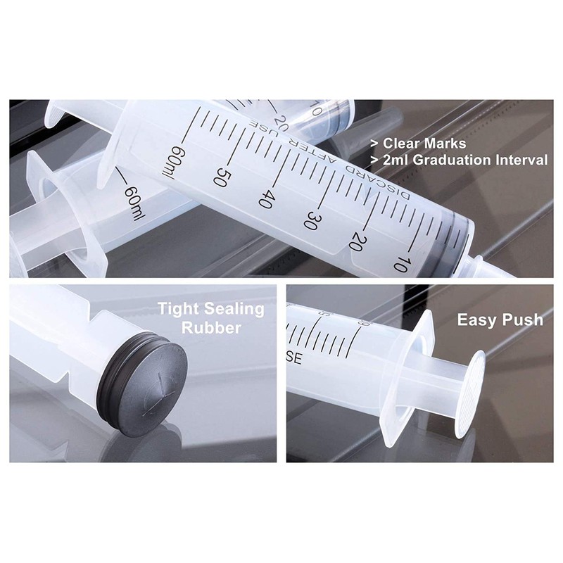 Gebildet 5 x 60 ml disposable syringes, 60 cc kitchen