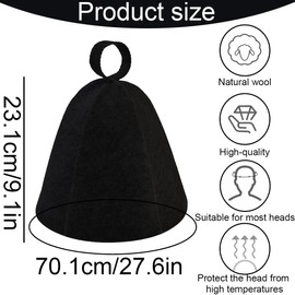 SGERUFZ 2 Stück Saunahut,Sauna Hut,Filz Herren Mütze,Saunamütze Damen Filzhut,Hut Duschhaube Filz-Saunahut,Filzkappe Hat Lustig Mütz,Saunahüte (Grau)