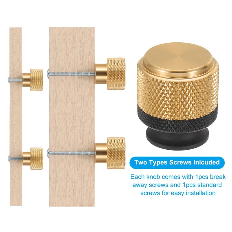 PATIKIL 1 Inch Dia. Cabinet Knobs, 10pcs Knurled Drawer Round