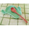 Ceramic Spoon Rest for Stove Top, Cactus Cute Spoon Rest