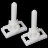 Rectangular Toilet Seat Hinge Bolt Screw FMHXG 2PCS 4.5x2.4x6.1cm White