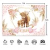 Newsely Highland Cow Baby Shower Decorations Backdrop 7Wx5H Photography Boho