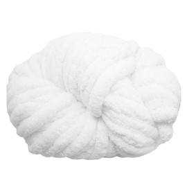 Maxee Thick Wool Yarn 250 g, Bulky Arm Knitting Wool, Soft Arm Knitting, XXL Chunky Knit Soft Wool Yarn, for Crocheting a Blanket, Perfect for Weaving Pet Nest, Blankets, Decorative Cushion, White