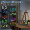 SZELAM Alarm clock, wooden alarm clock for bedroom, 9 RGB