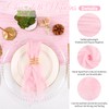 50 Pack Pink Cheesecloth Napkins 20x20 Inch Cloth Napkins Bulk