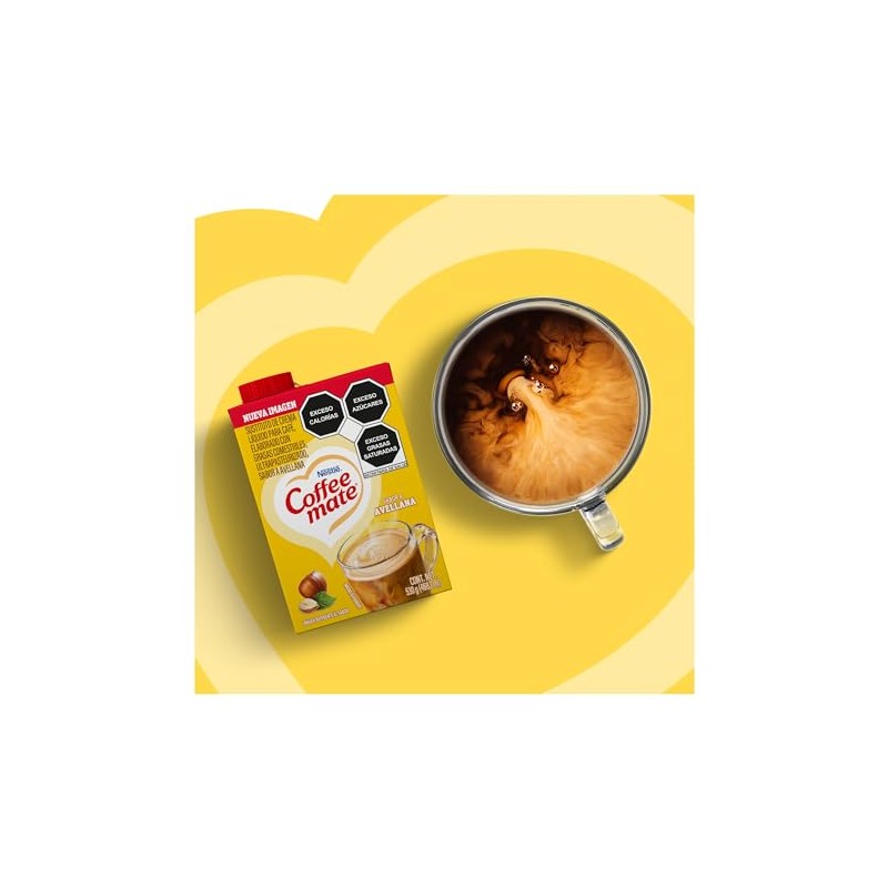 Coffee Mate Sustituto Crema Café Líquido Sabor Avellana 530g