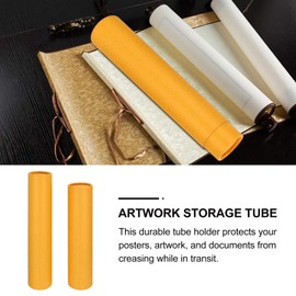 Artibetter Portable Poster Tube Expandable Kraft Mailing Tubes Telescopic Painting Paper Artwork Storage Tubes for Shipping Storing Mailing Blueprints and Posters Art Storage Tube