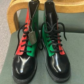 Unisex 1992 Juliano's Above Ankle Red & Green Boots NIB (Sizes 6.5, 7, 8, 8.5)