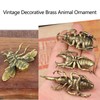 SnowOwl - Juego de 4 estatuas de escarabajo de latón