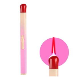NIVEK Giant Match Stick Shaped Multipurpose Butane Refillable Lighter, Matchstick Novelty Lighter, Wood Color, Fun Cool Lighters (Pink+Wood Color)