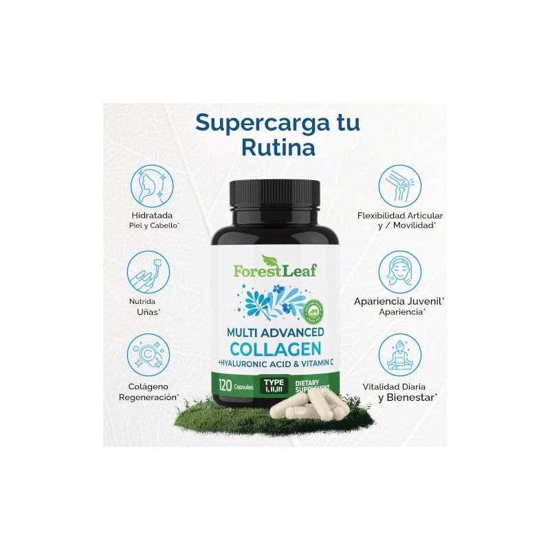 FORESTLEAF colágeno multi avanzado tipo I II III con ácido