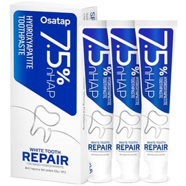 Hydroxyapatite Toothpaste, 7.5% Nano HA, Fluoride Free Fresh Mint Formula | Daily Brushing, Sensitive Teeth Care, Low-Foam Texture, Fresh Mint Flavor