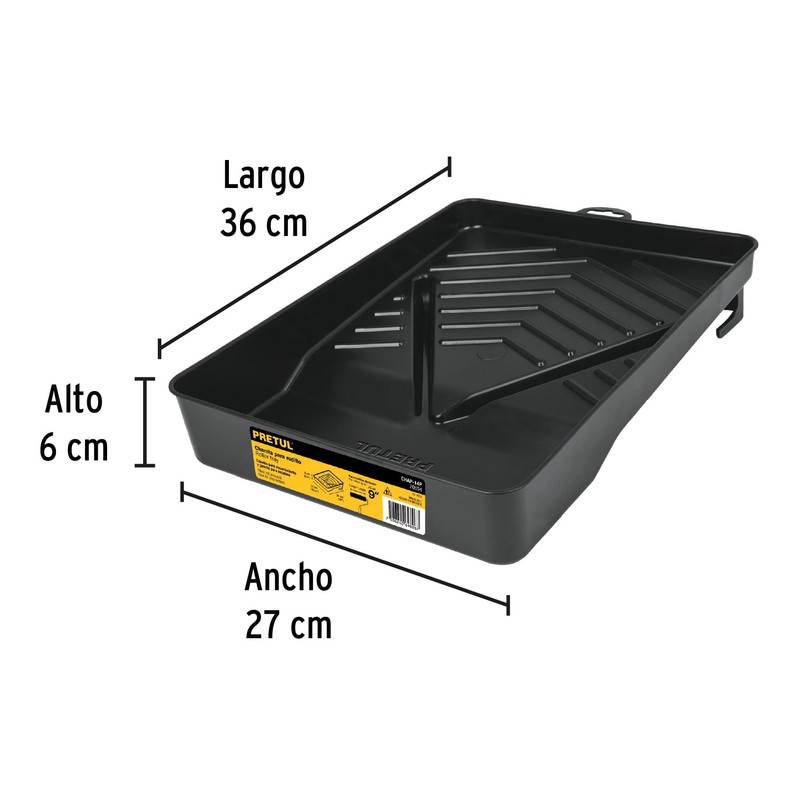 Pretul CHAP-14P, Charola de plástico 14" para Rodillo
