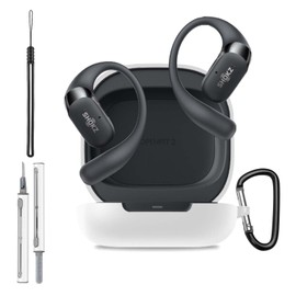 Case for SHOKZ OpenFit 2, Silicone Protective Cover for SHOKZ OpenFit 2,Full-Body Shockproof Cover with Scratch Protection, with Keychain & Lanyard and Cleaner Kit，White